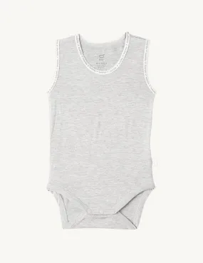 Boody Baby Sleeveless Body Suit Grey