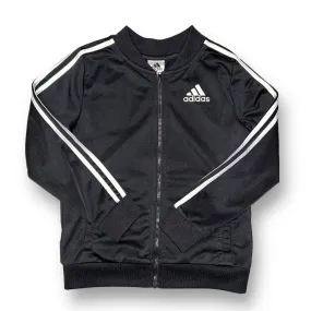 Boys Adidas Size 10/12 Black Classic Athletic Zippered Warm Up