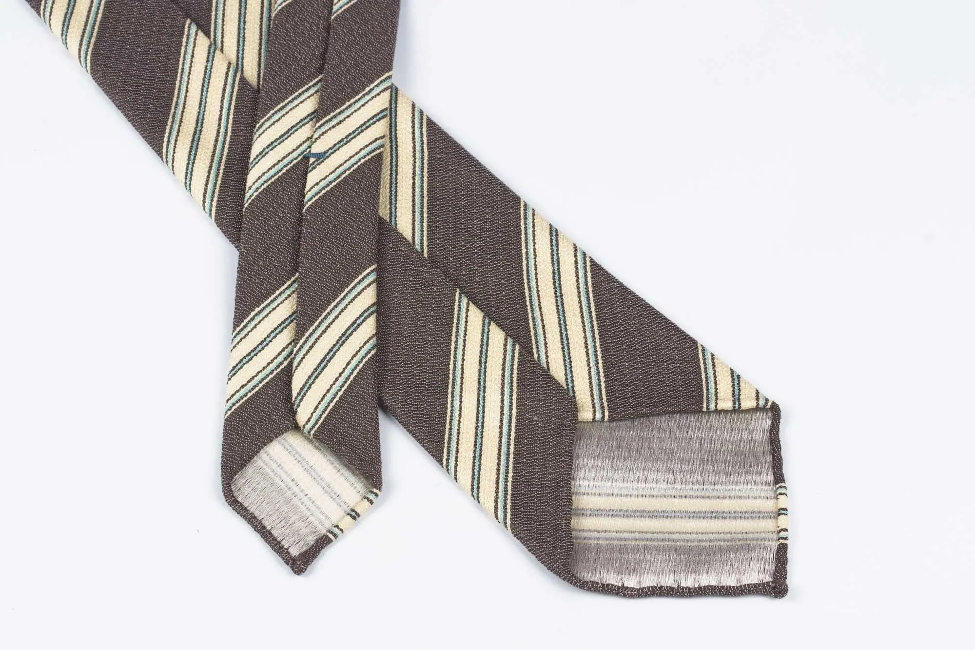 Brown-Cream-Cyan Stripes