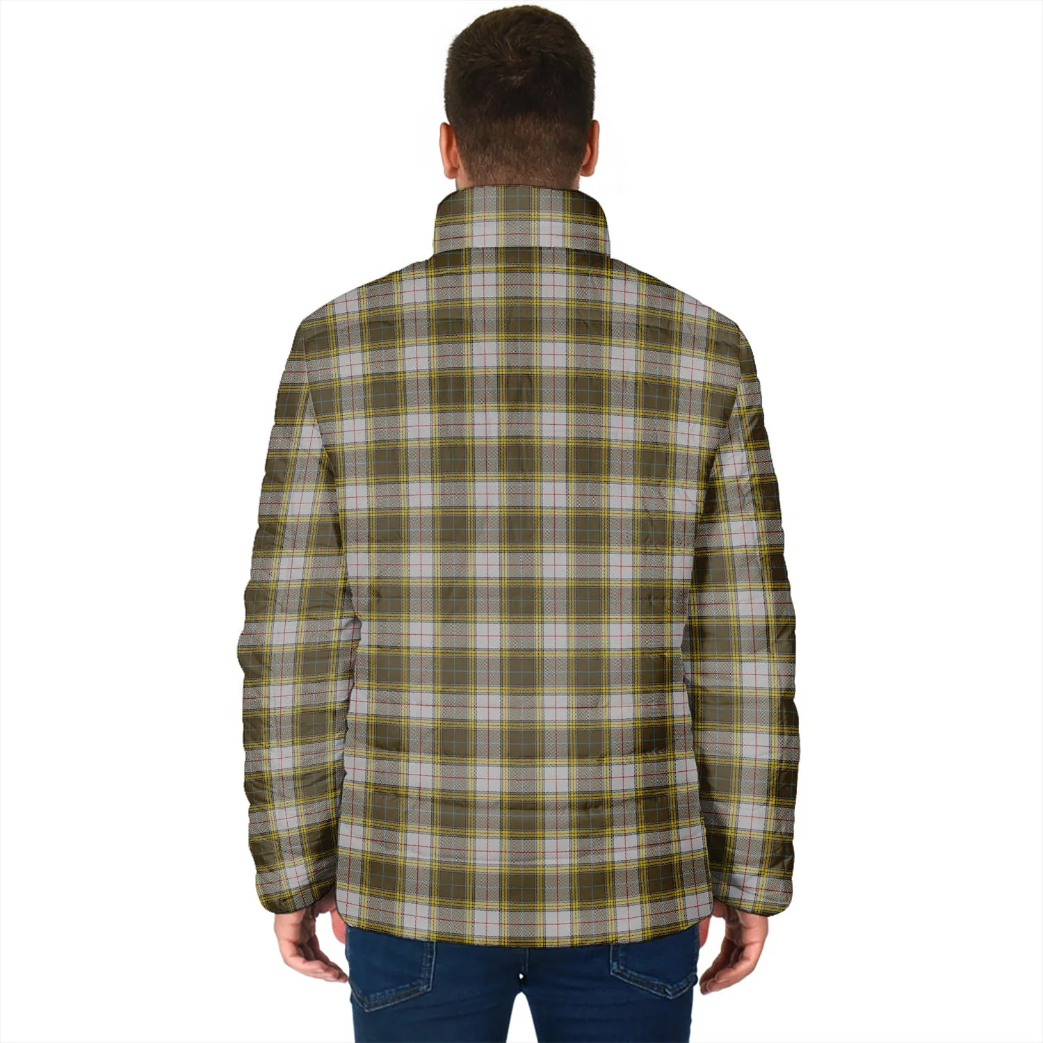 Buchanan Dress Tartan Padded Jacket with Family Crest