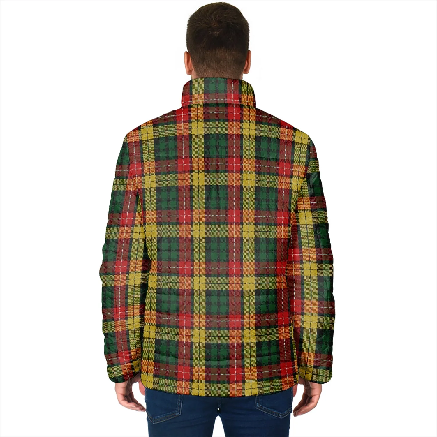 Buchanan Tartan Padded Jacket with Family Crest