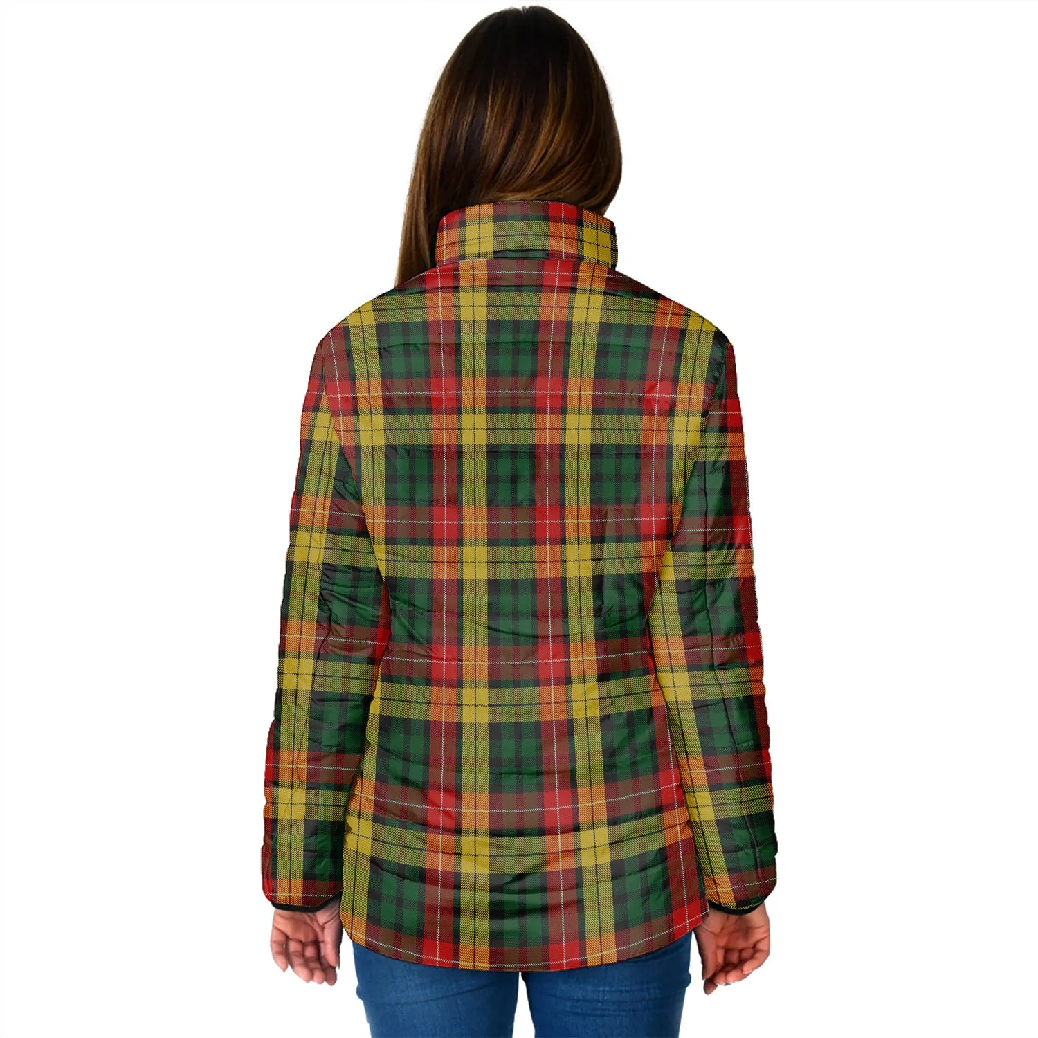 Buchanan Tartan Padded Jacket with Family Crest