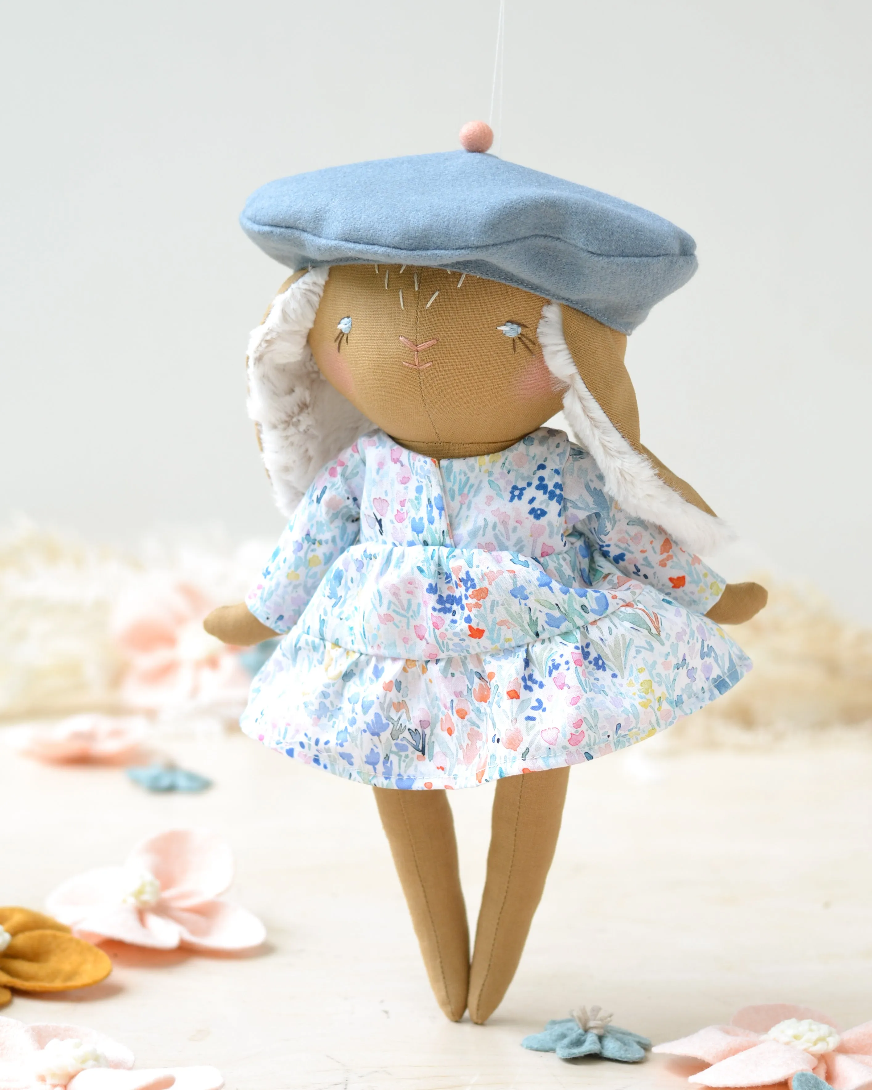 Bunny Soft Toy Jeanne French Beret