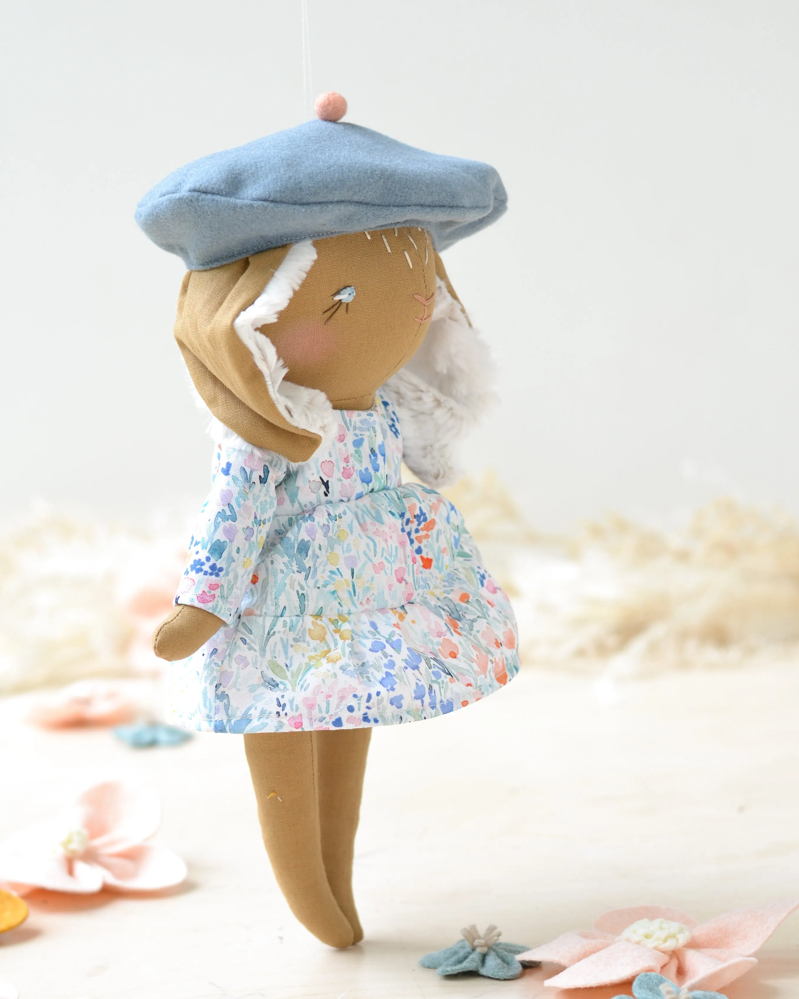 Bunny Soft Toy Jeanne French Beret