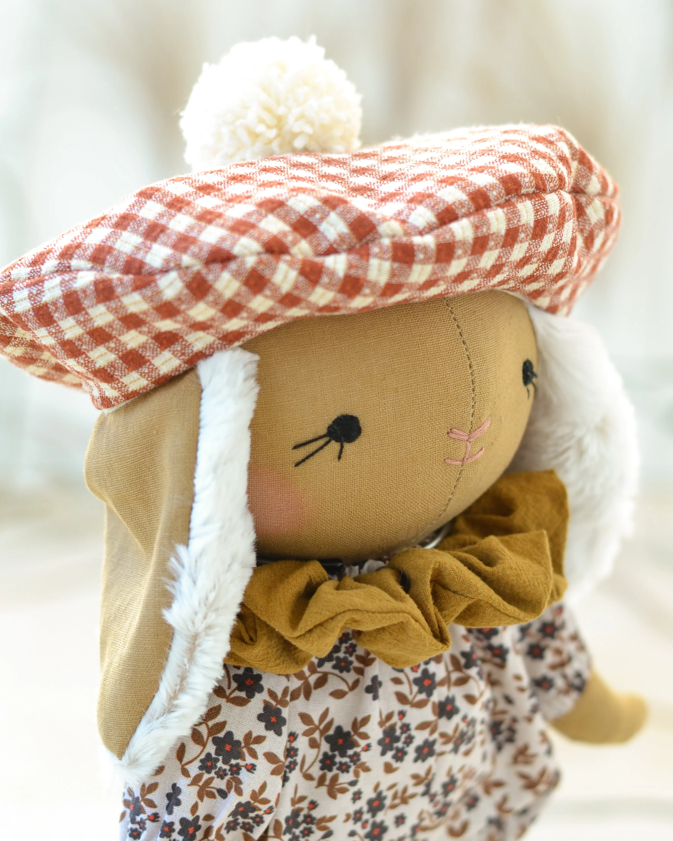 Bunny Soft Toy Jeanne French Beret