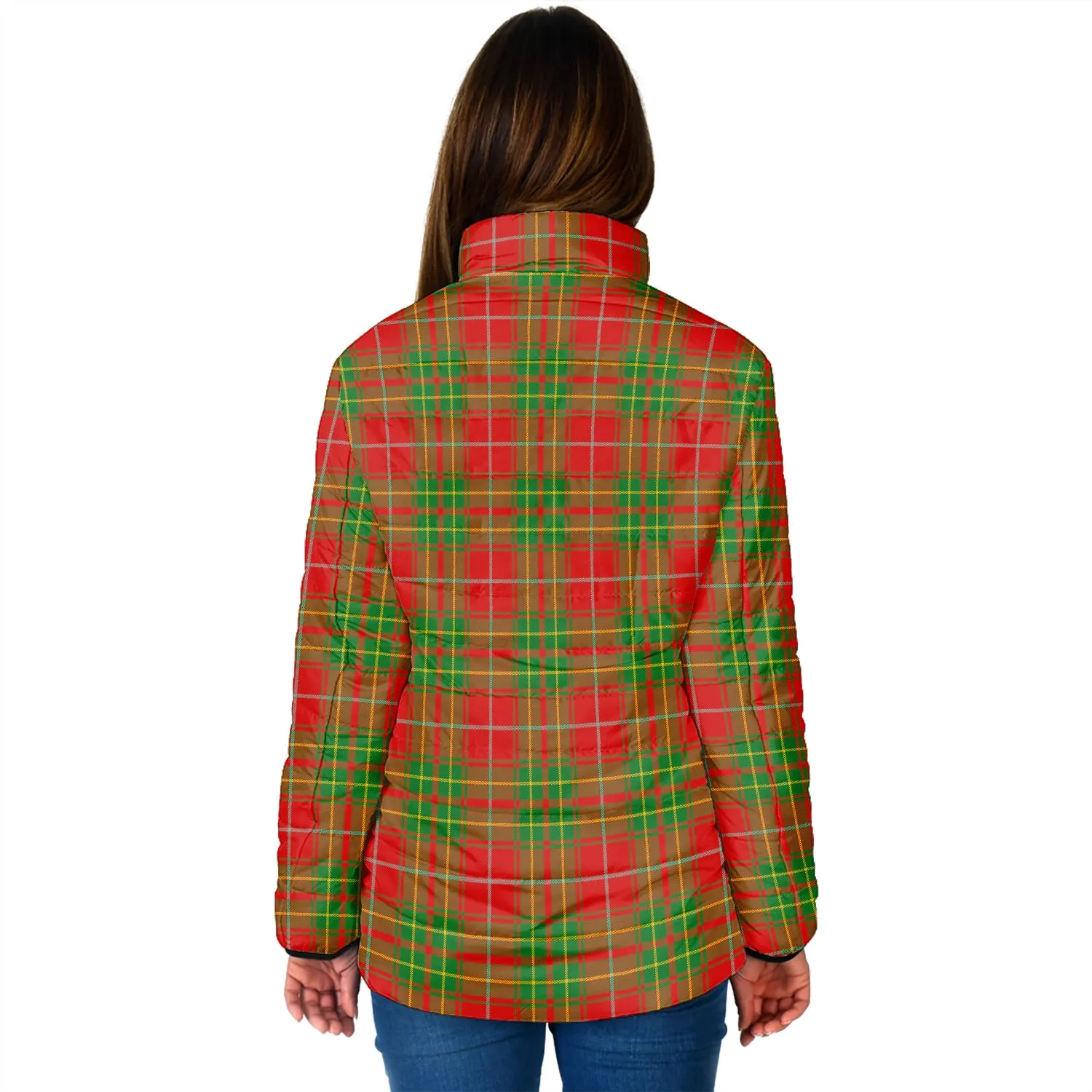 Burnett Tartan Padded Jacket with Family Crest