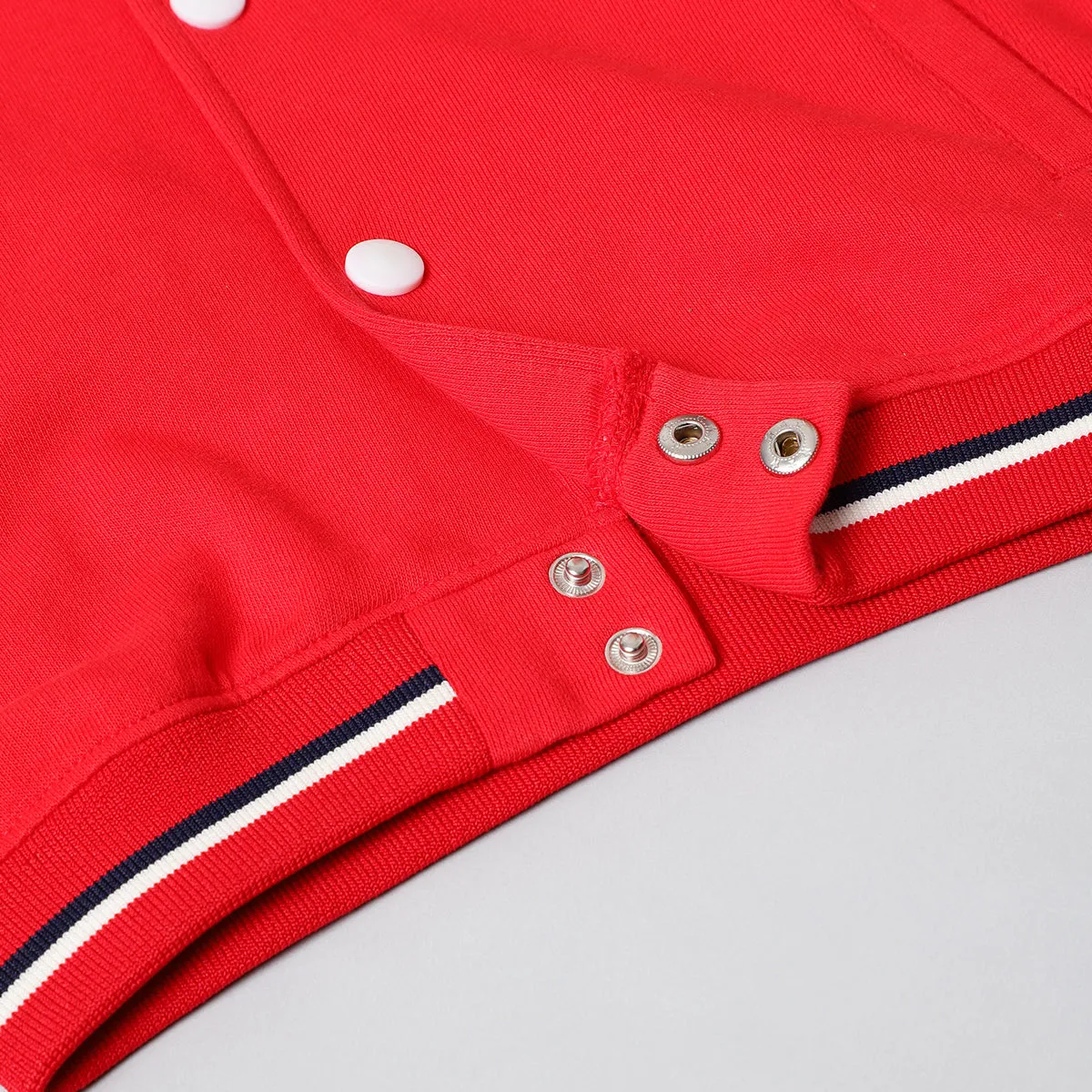 BYB PREMIUM RED COTTON BOMBER JACKET FOR UNISEX