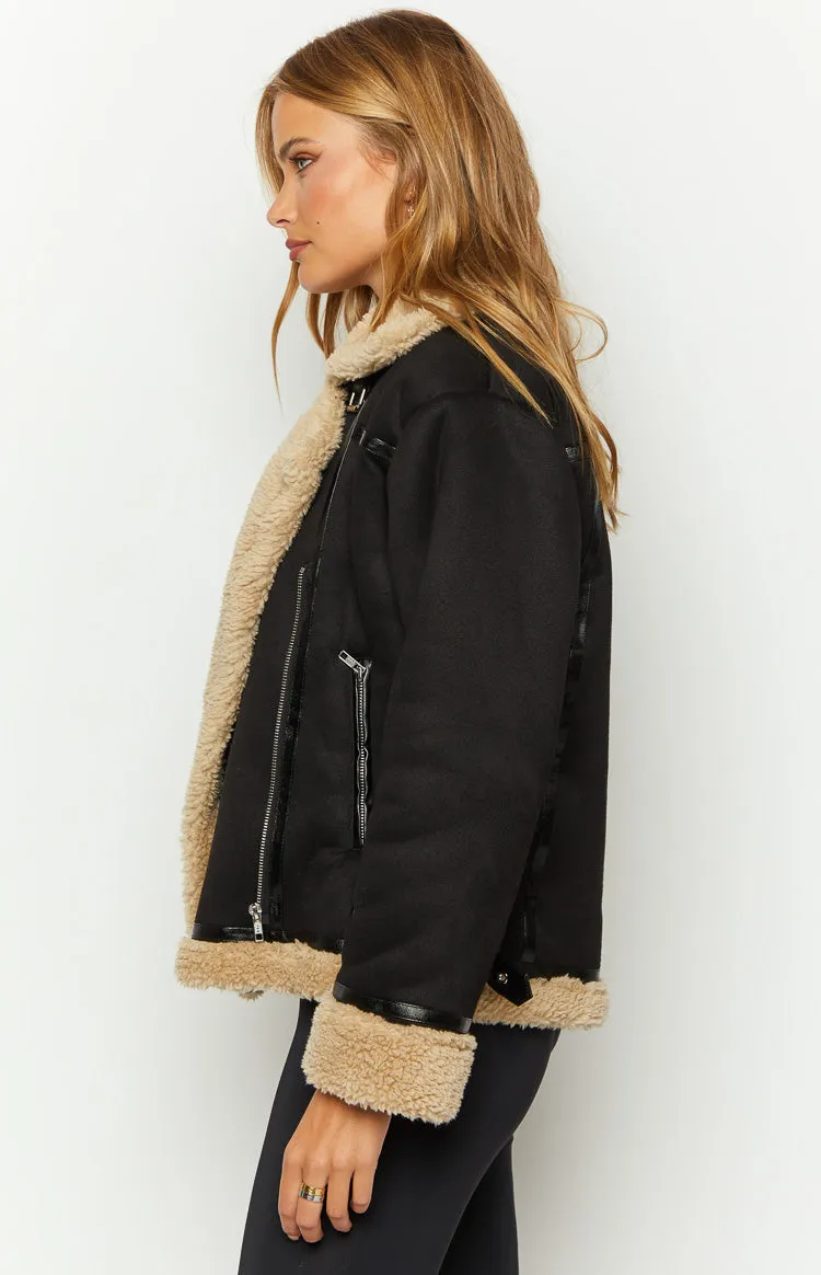 Calliope Black Aviator Jacket