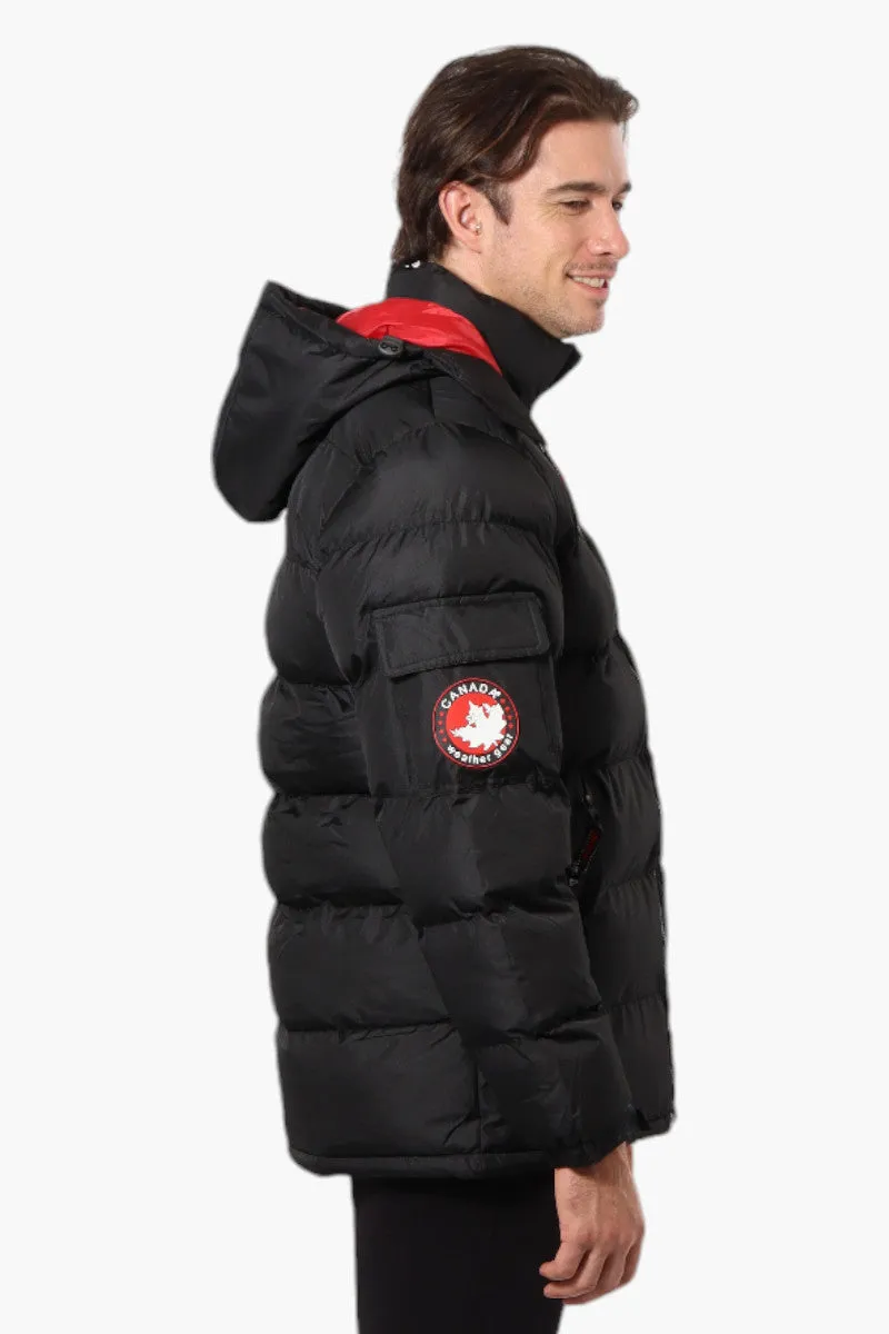 Canada Weather Gear Zip Pocket Bubble Bomber Jacket - Black