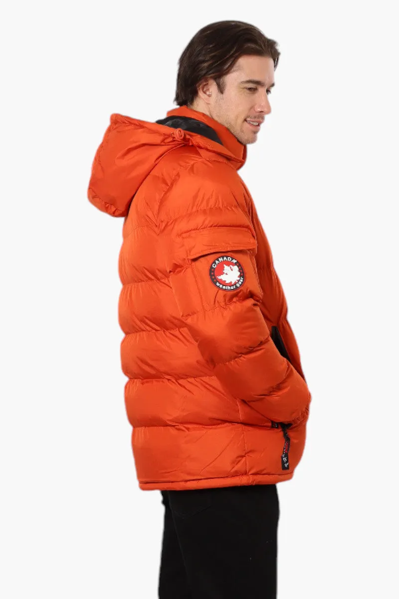 Canada Weather Gear Zip Pocket Bubble Bomber Jacket - Orange