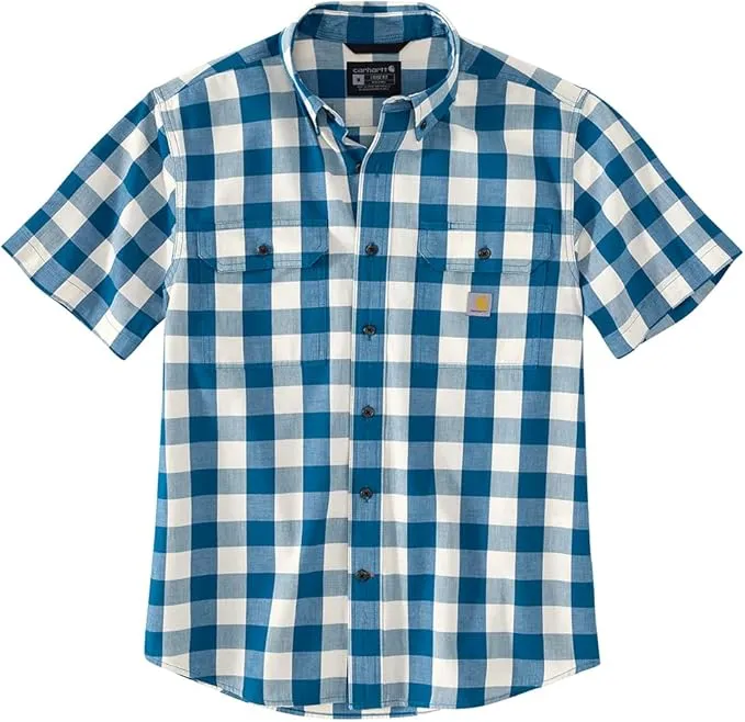 Carhartt Men's Loose Fit Midweight Short-Sleeve Plaid Shirt 