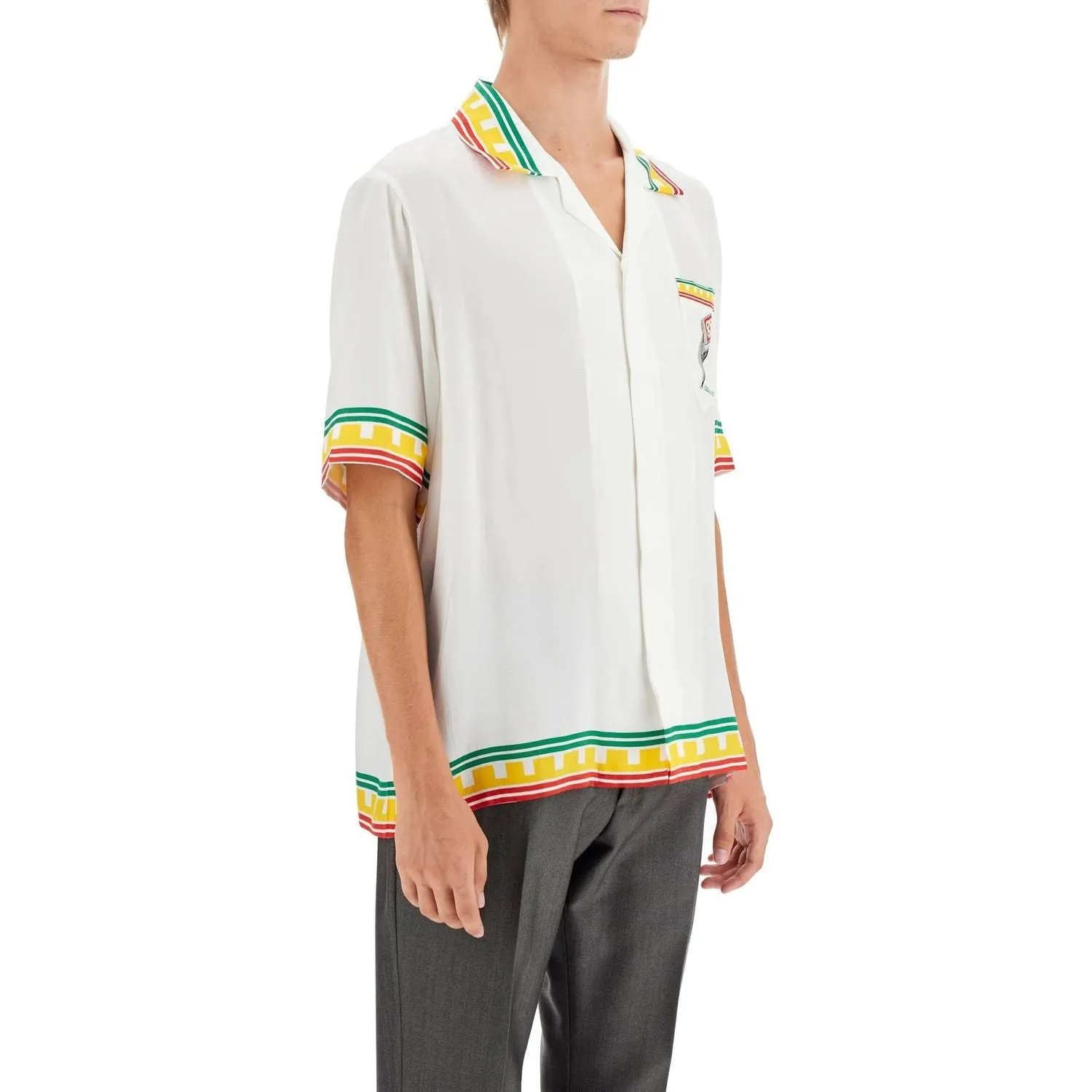 Casablanca silk leaning column shirt