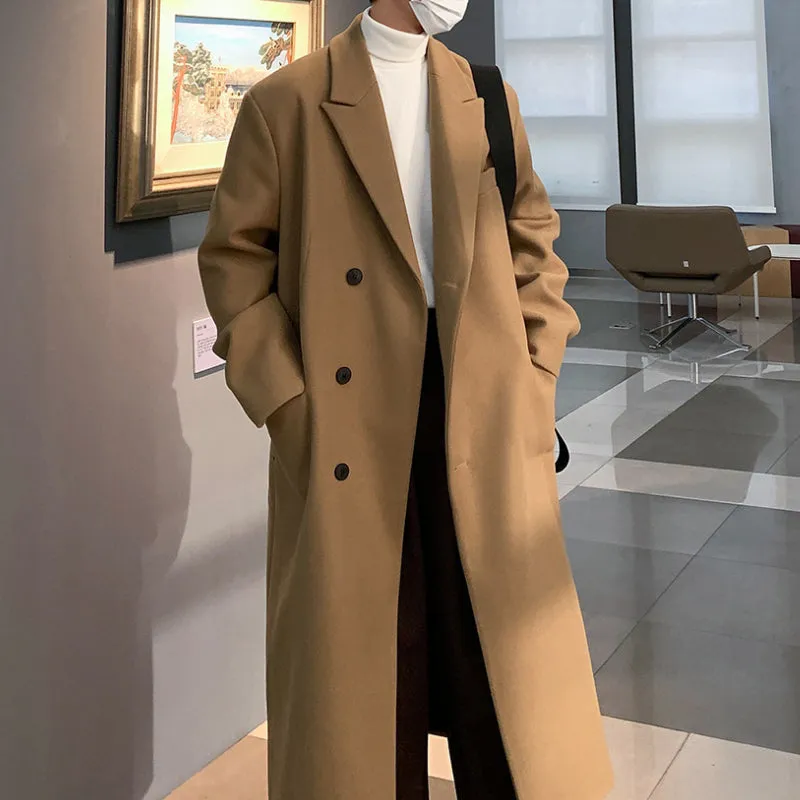 Casual British Mid-length Over The Knee Loose Coat