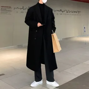 Casual British Mid-length Over The Knee Loose Coat