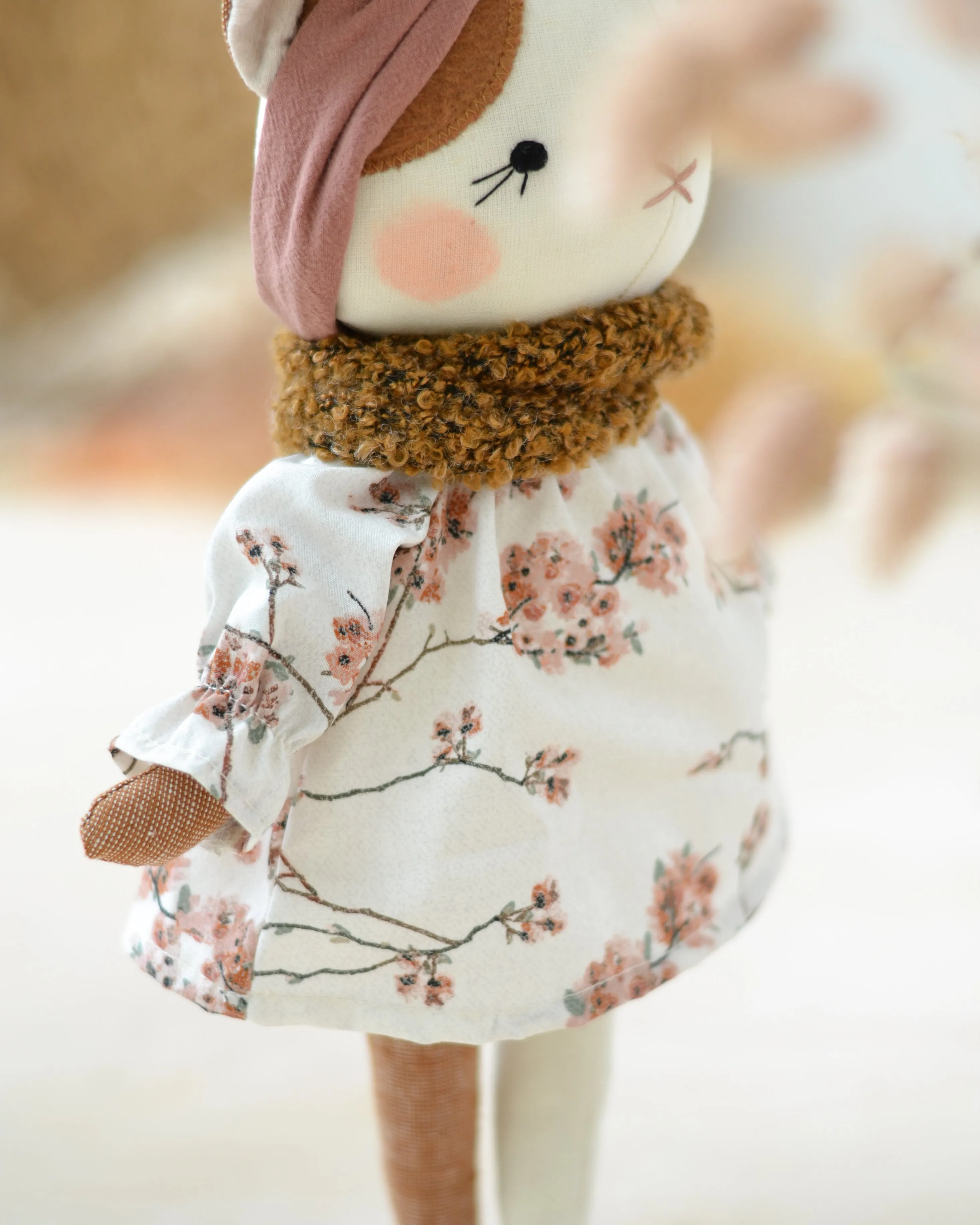 Cat Soft Toy Lucie Floral Dress