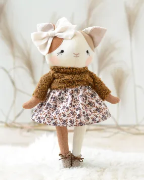 Cat Soft Toy Lucie Floral Skirt