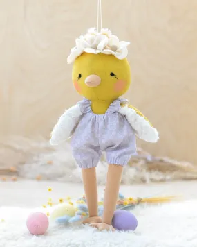 Chick Doll with felt flowers