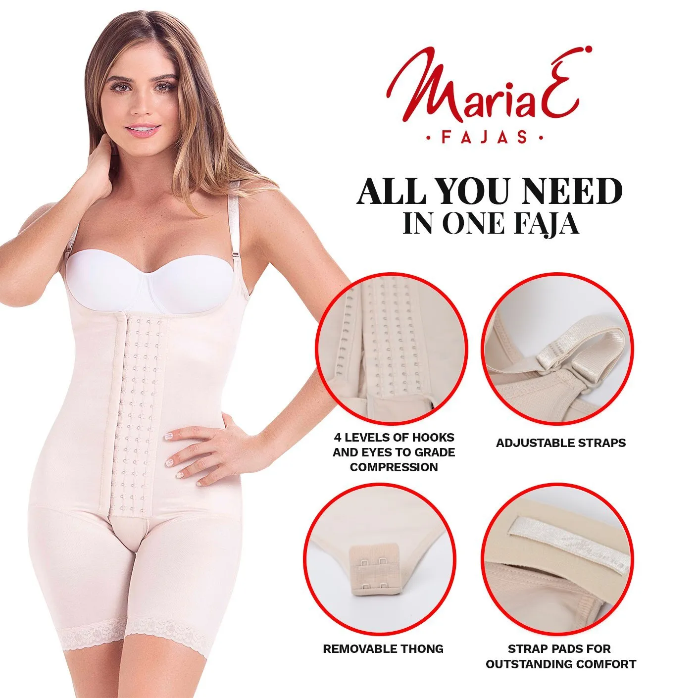 Colombian Post Surgery Open Bust Bodysuit Fajas MaríaE