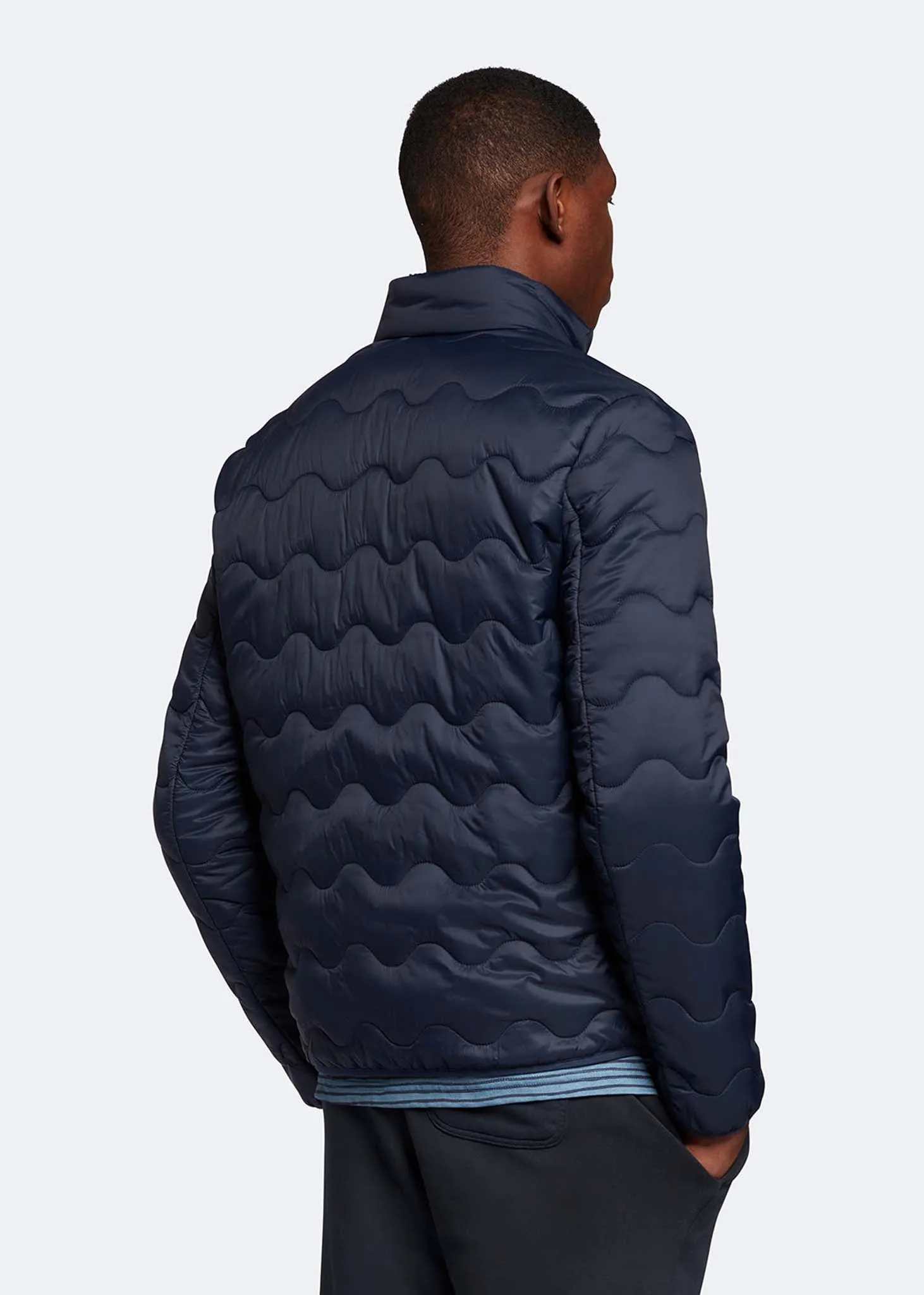 Crest quilted jacket - dark navy