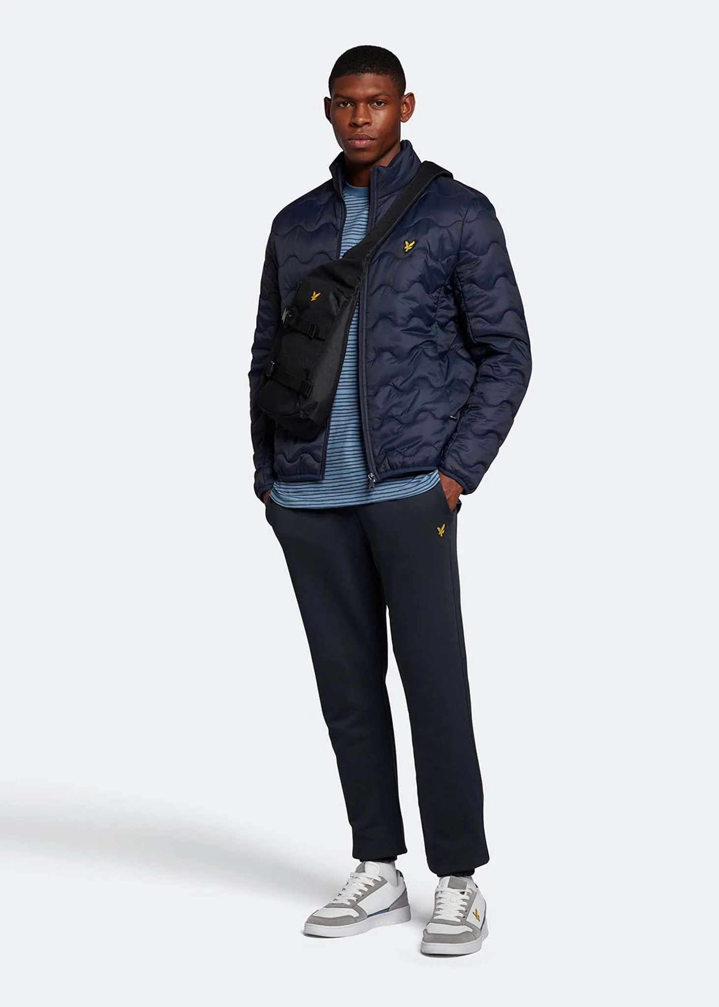 Crest quilted jacket - dark navy