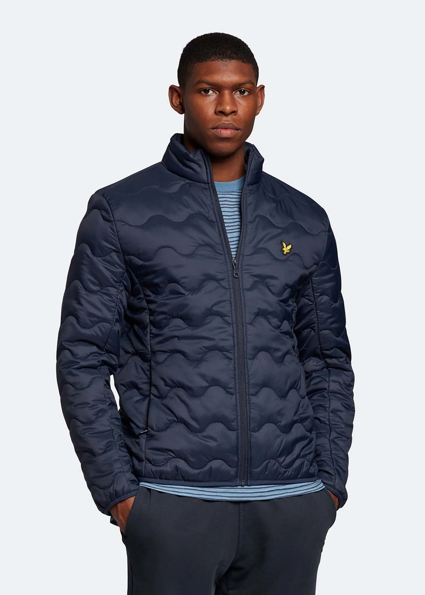 Crest quilted jacket - dark navy