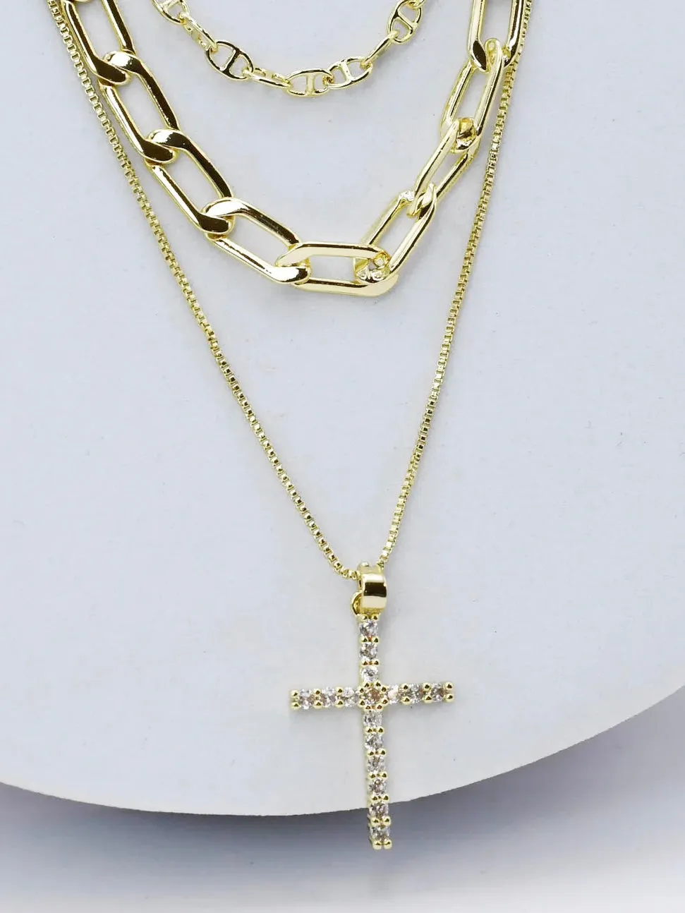 Cross To Layered Necklace