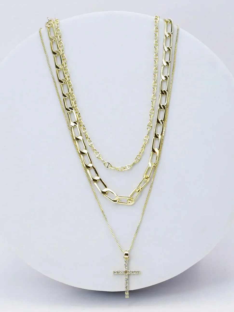 Cross To Layered Necklace