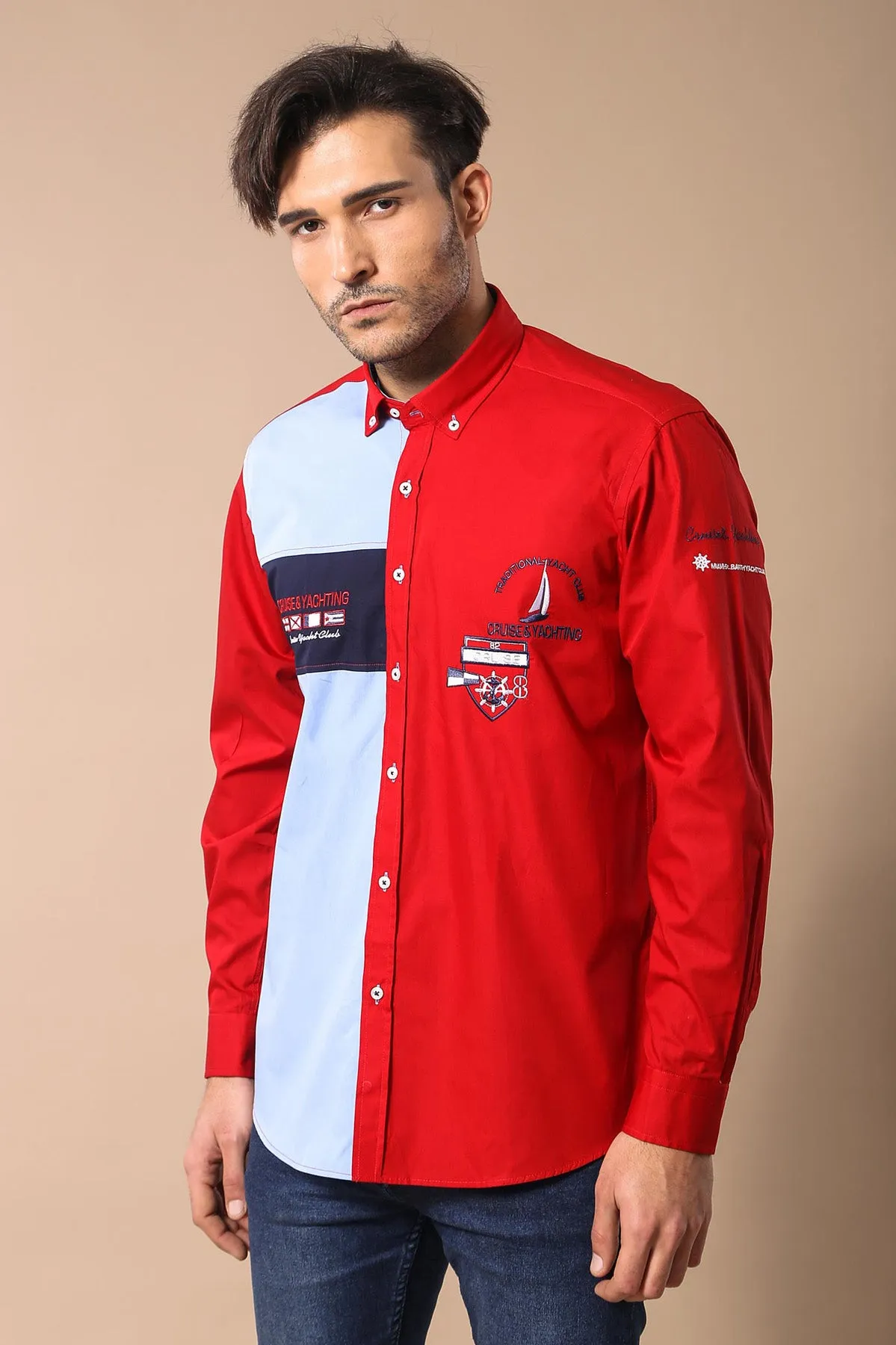 Cruise Yachting Crested Red-White Shirt-Wessi