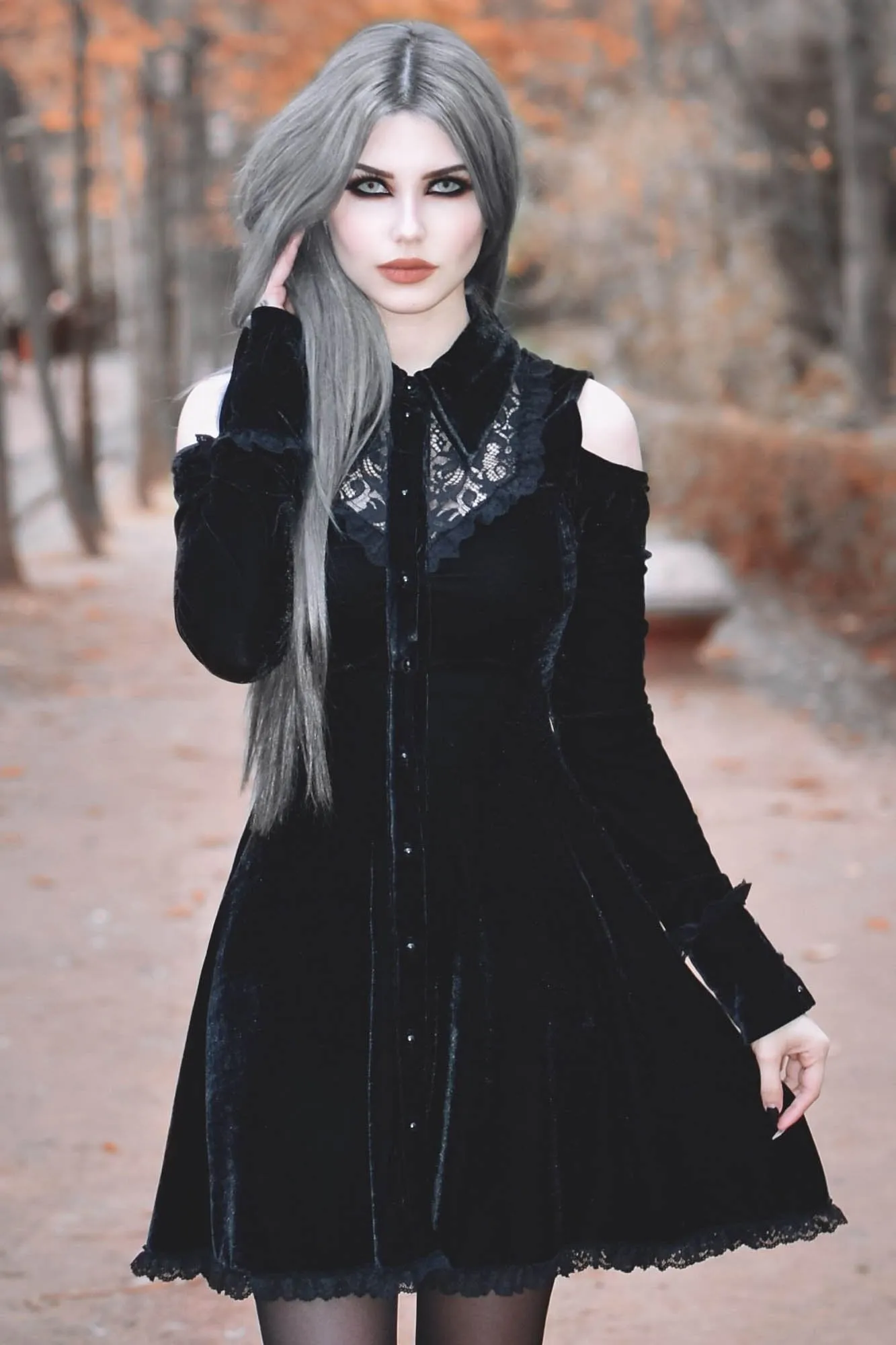 Dead Silent Shirt Dress [B]