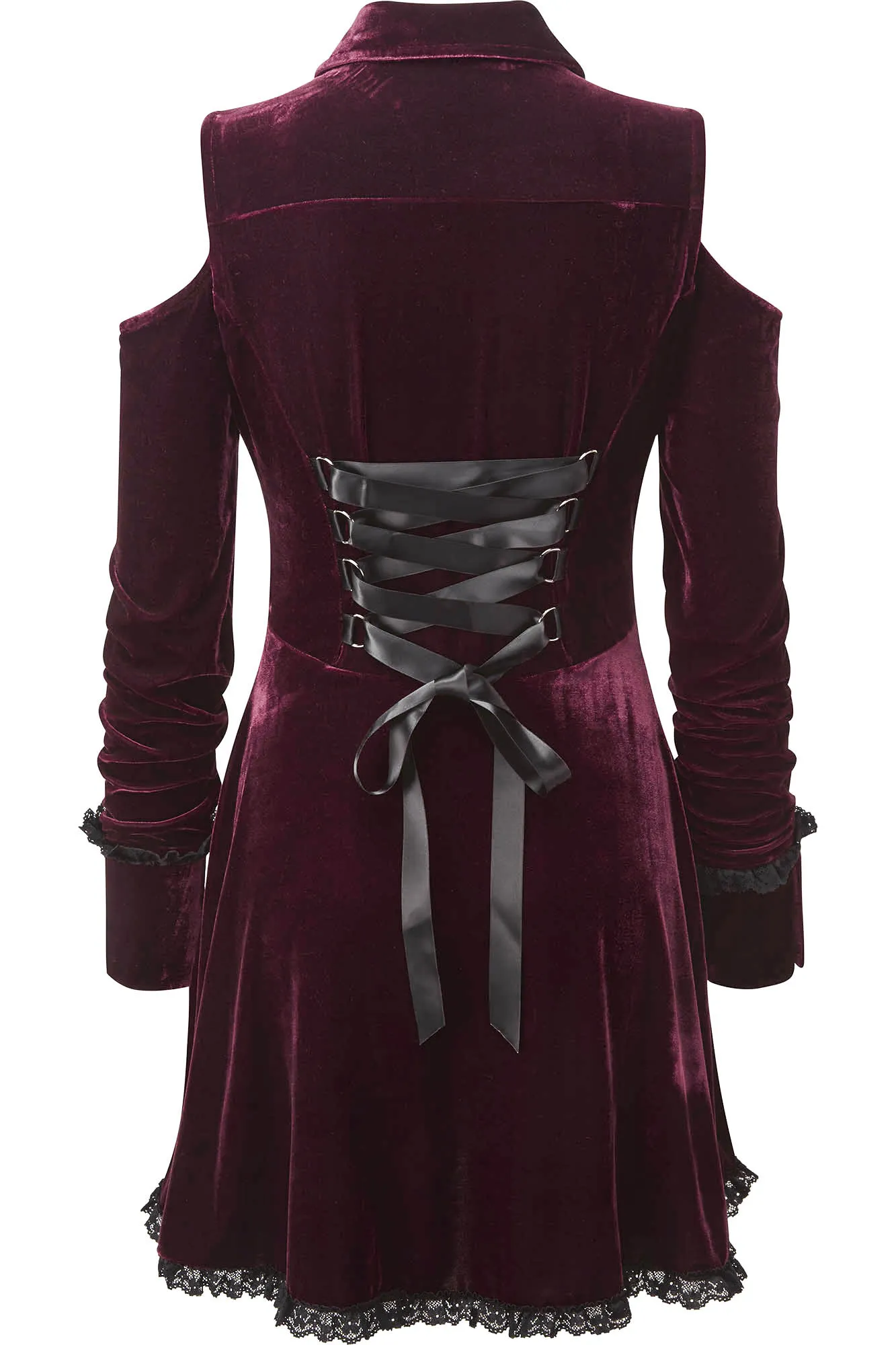 Dead Silent Shirt Dress [WINE]