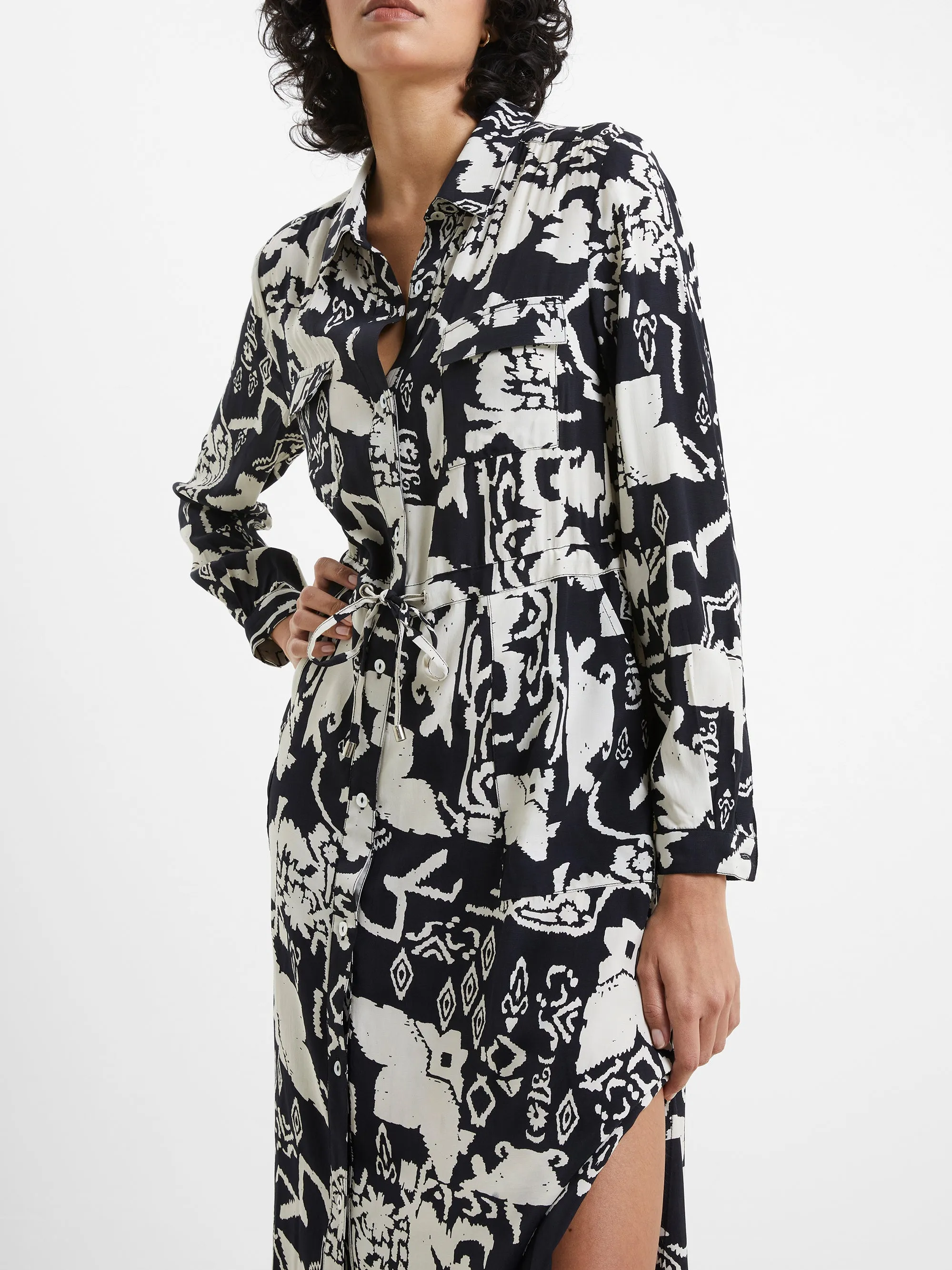 Deon Eco Delphine Drape Shirt Dress