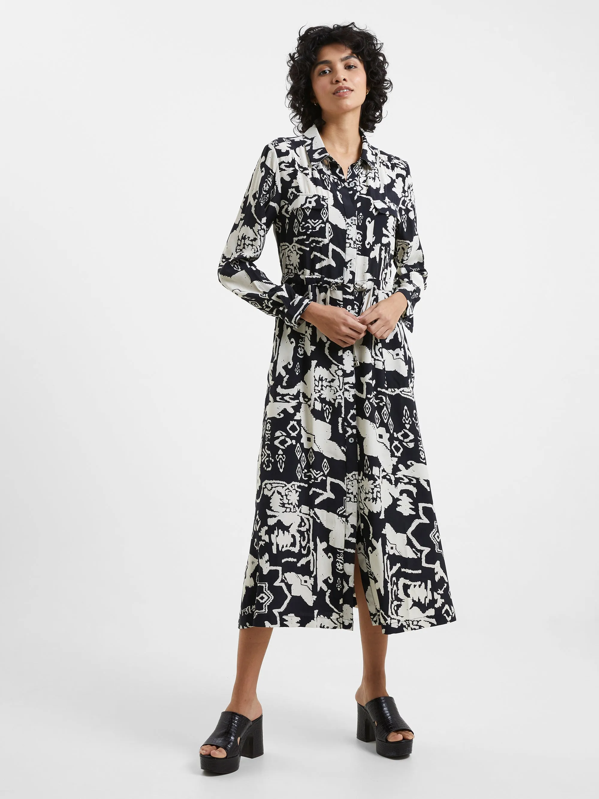 Deon Eco Delphine Drape Shirt Dress