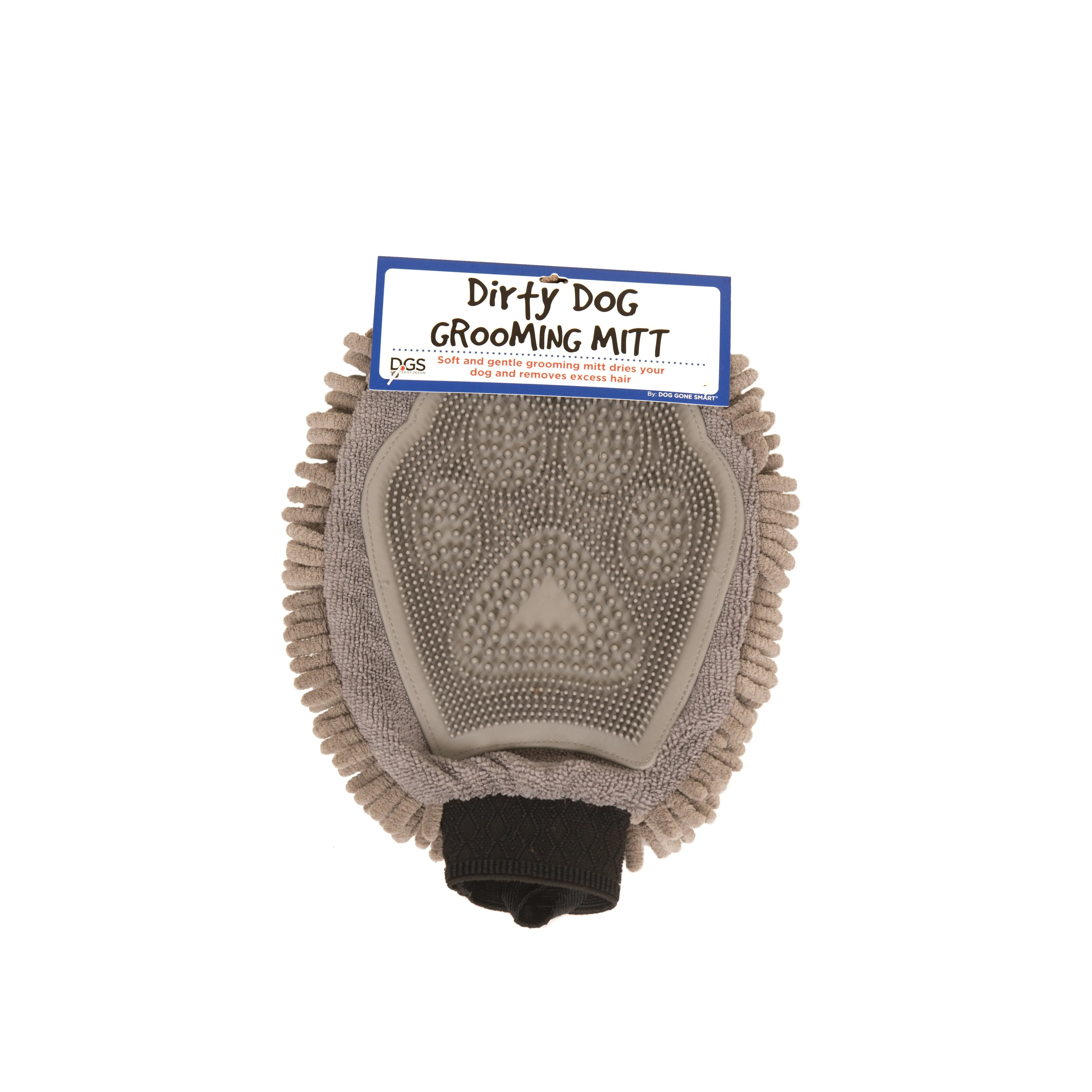 Dog Gone Smart Dirty Dog Grooming Mitt Misty Grey