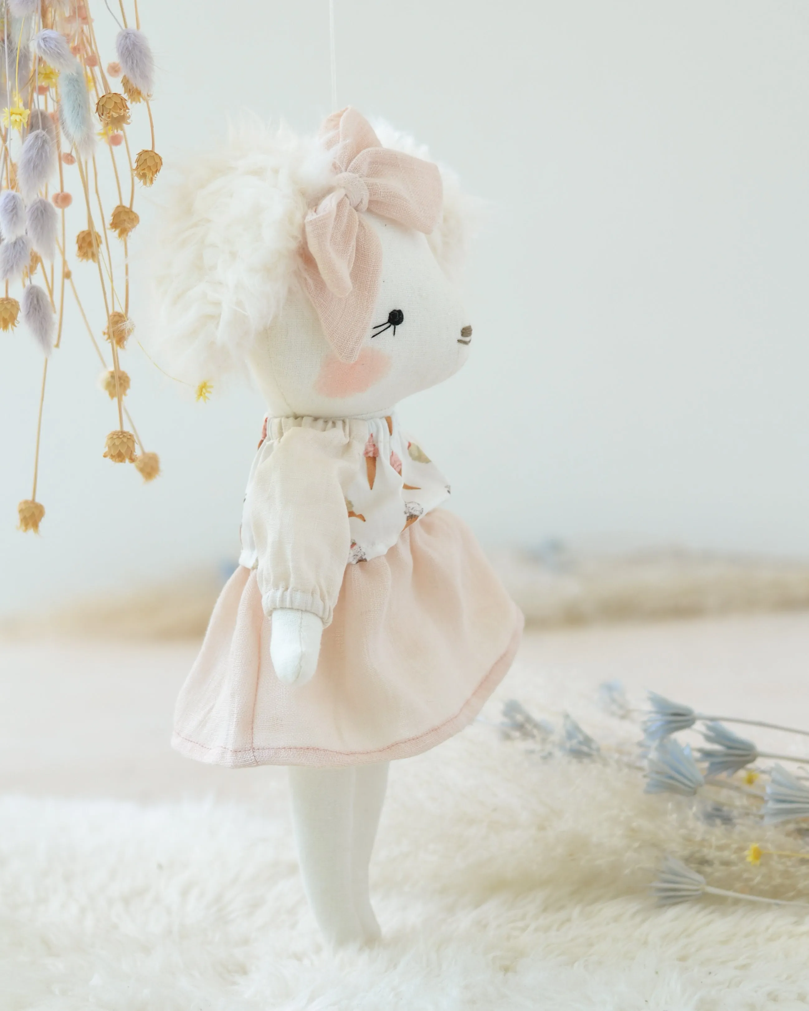 Dog Soft Toy Alphonsine | Pink Ice Cream Outfit