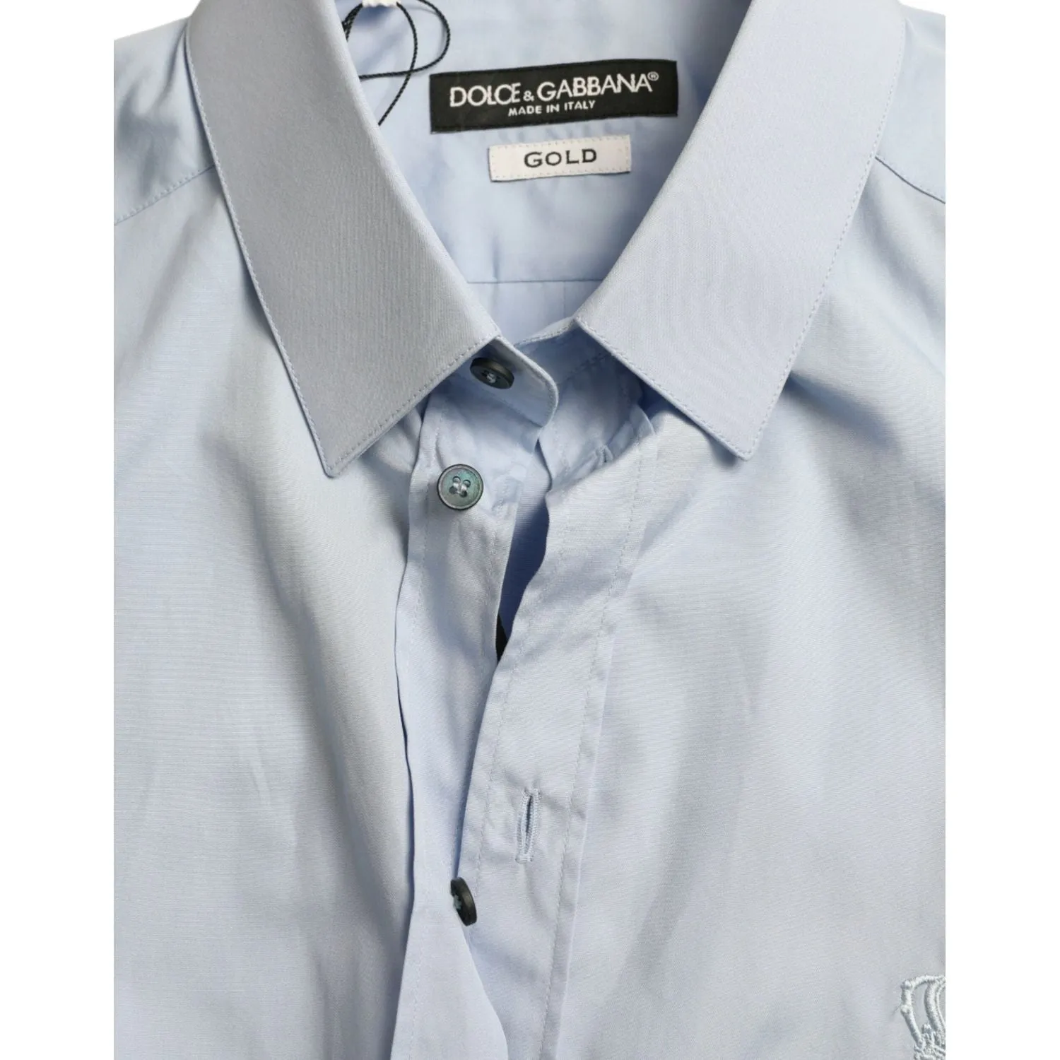 Dolce & Gabbana Elegant Slim Fit Sky Blue Dress Shirt