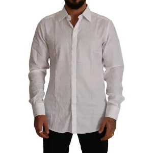 Dolce & Gabbana Elegant White Cotton Dress Shirt - Slim Fit