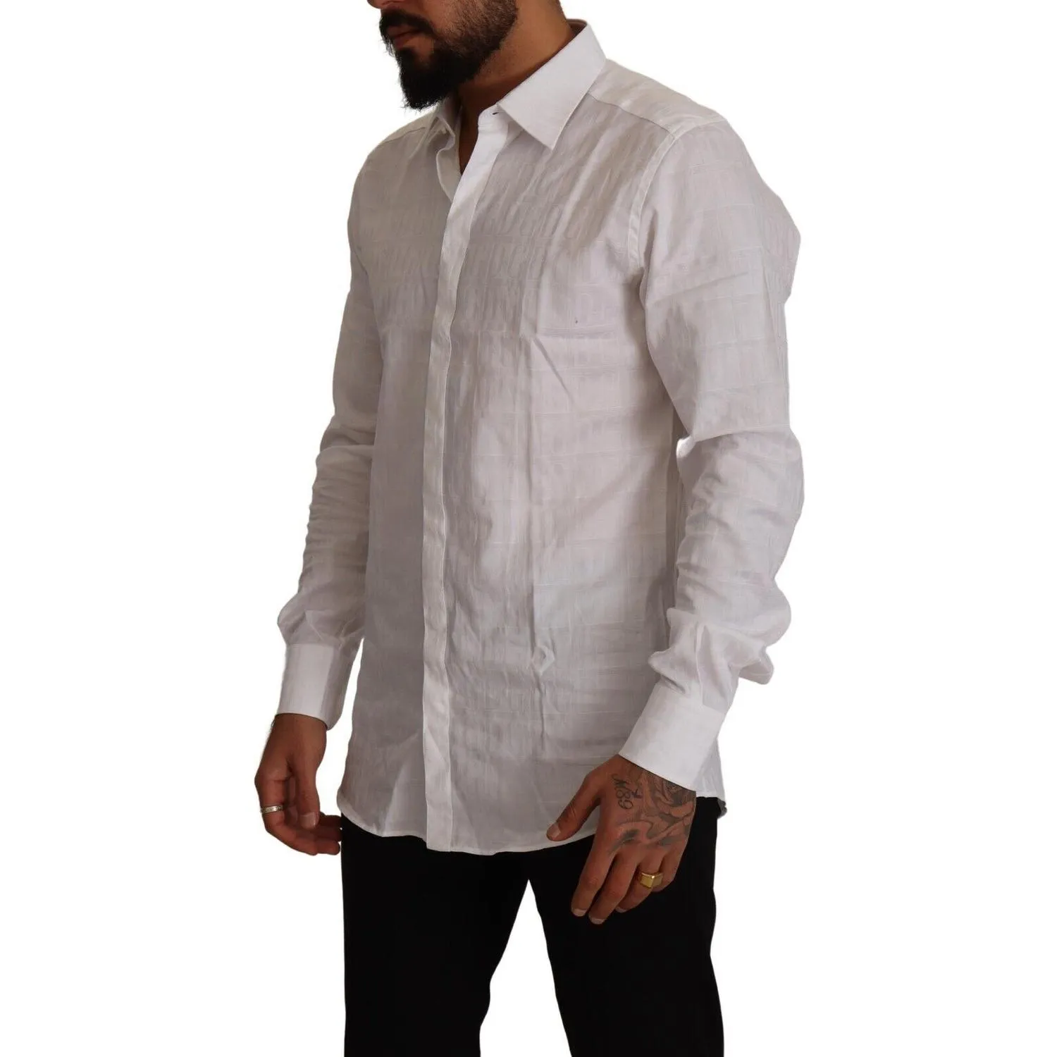 Dolce & Gabbana Elegant White Cotton Dress Shirt - Slim Fit