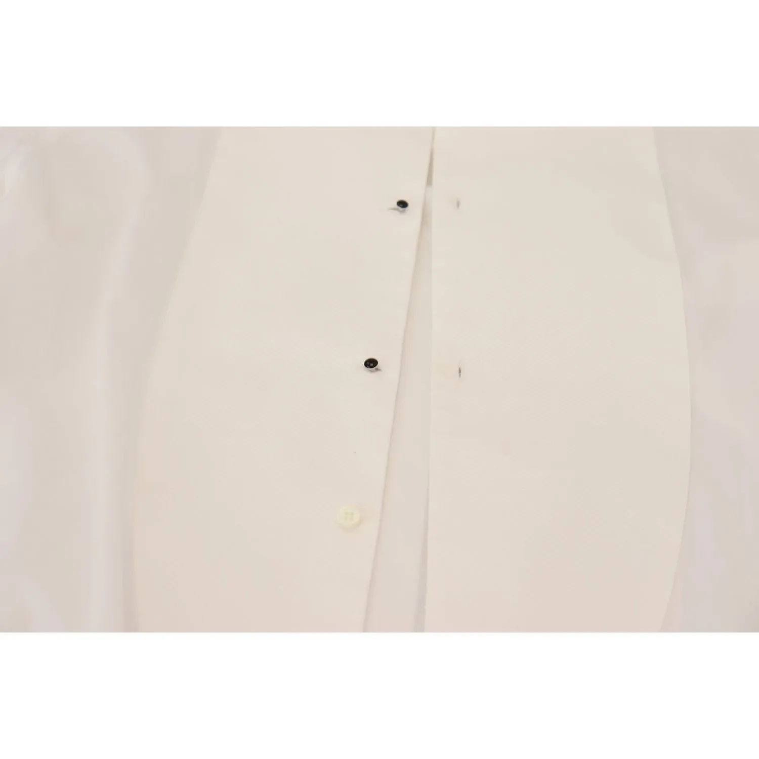 Dolce & Gabbana Elegant White Cotton Poplin Slim Fit Shirt