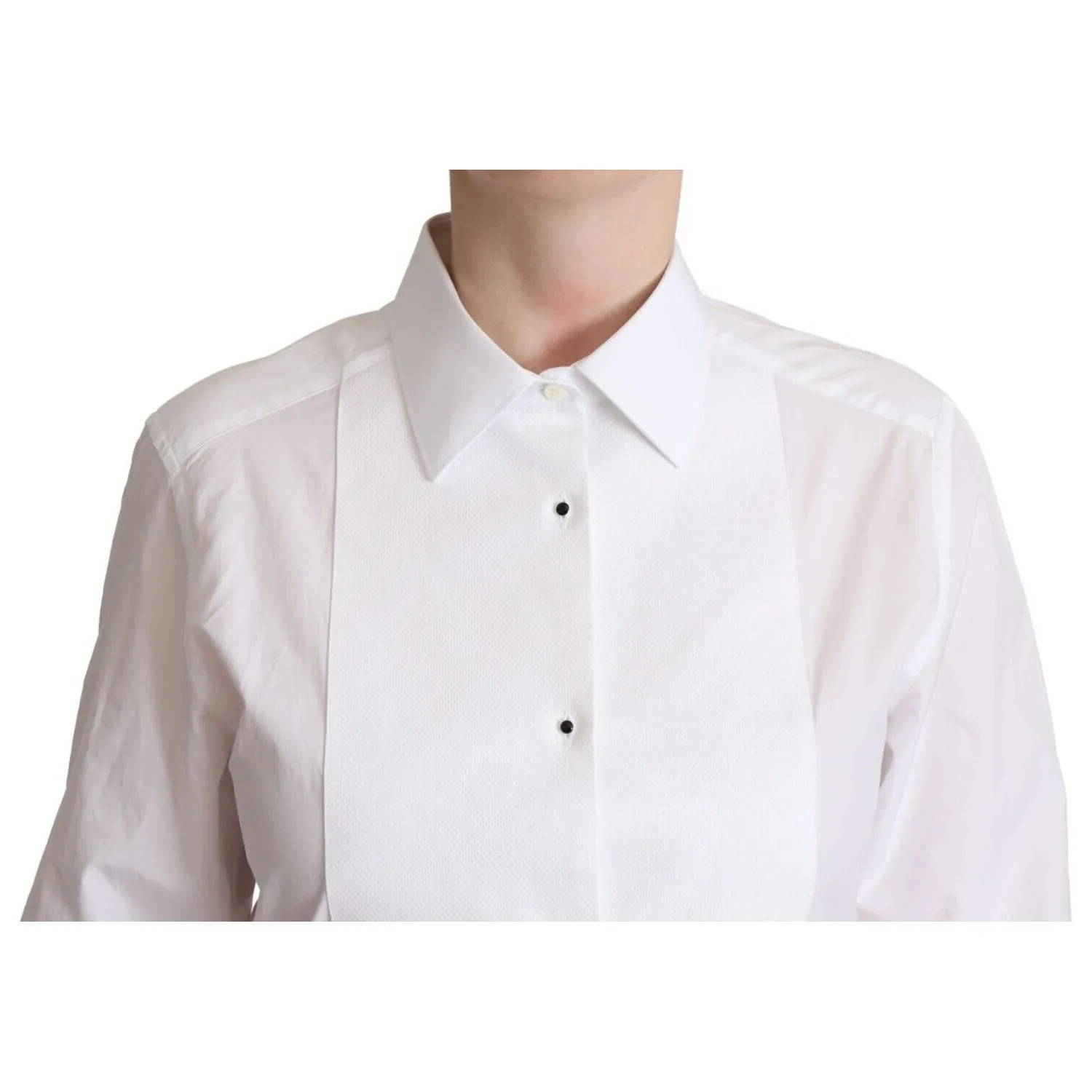 Dolce & Gabbana Elegant White Poplin Dress Shirt