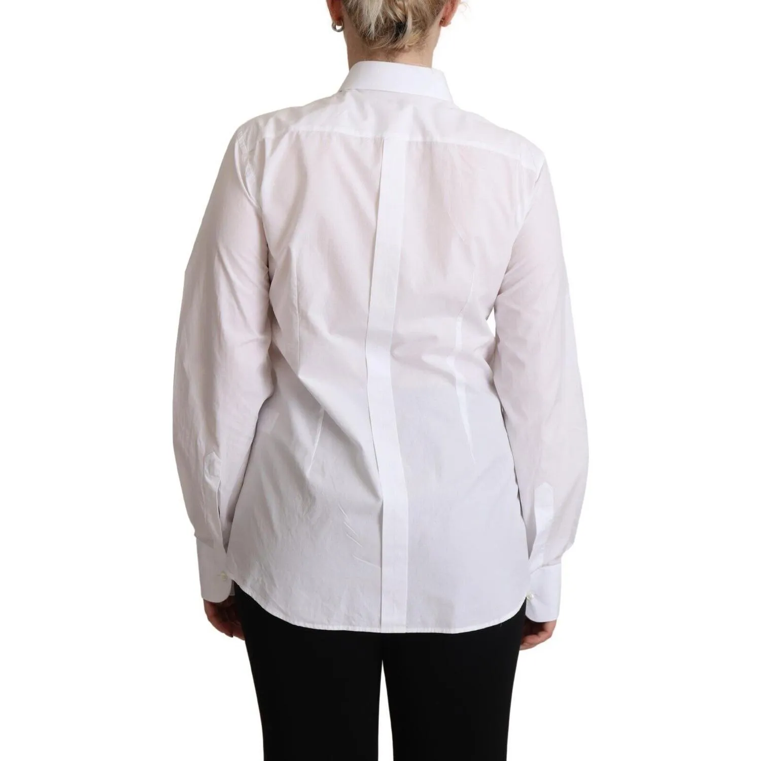 Dolce & Gabbana Elegant White Poplin Dress Shirt