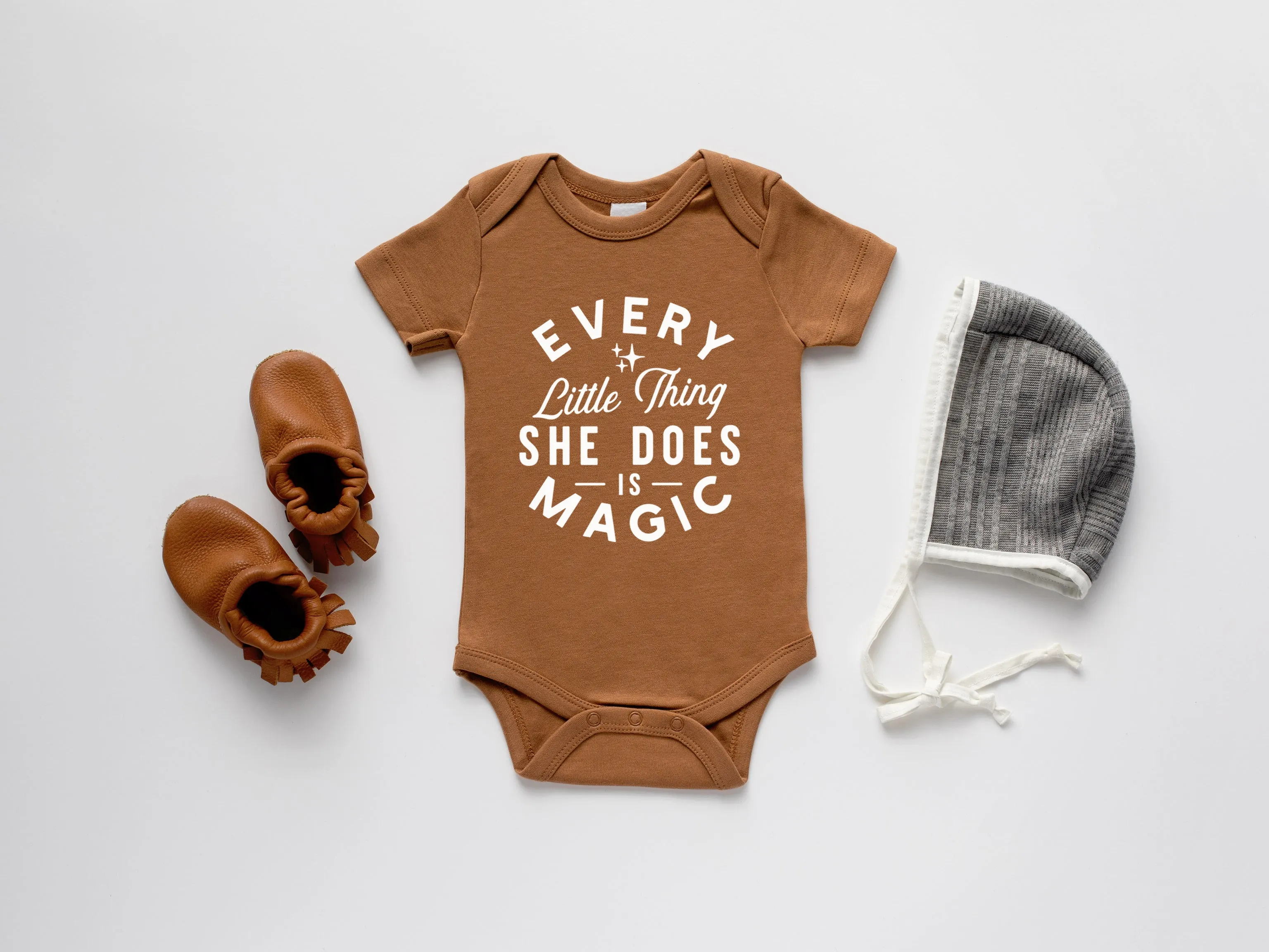 Every Little Thing She Does Is Magic Organic Baby Bodysuit