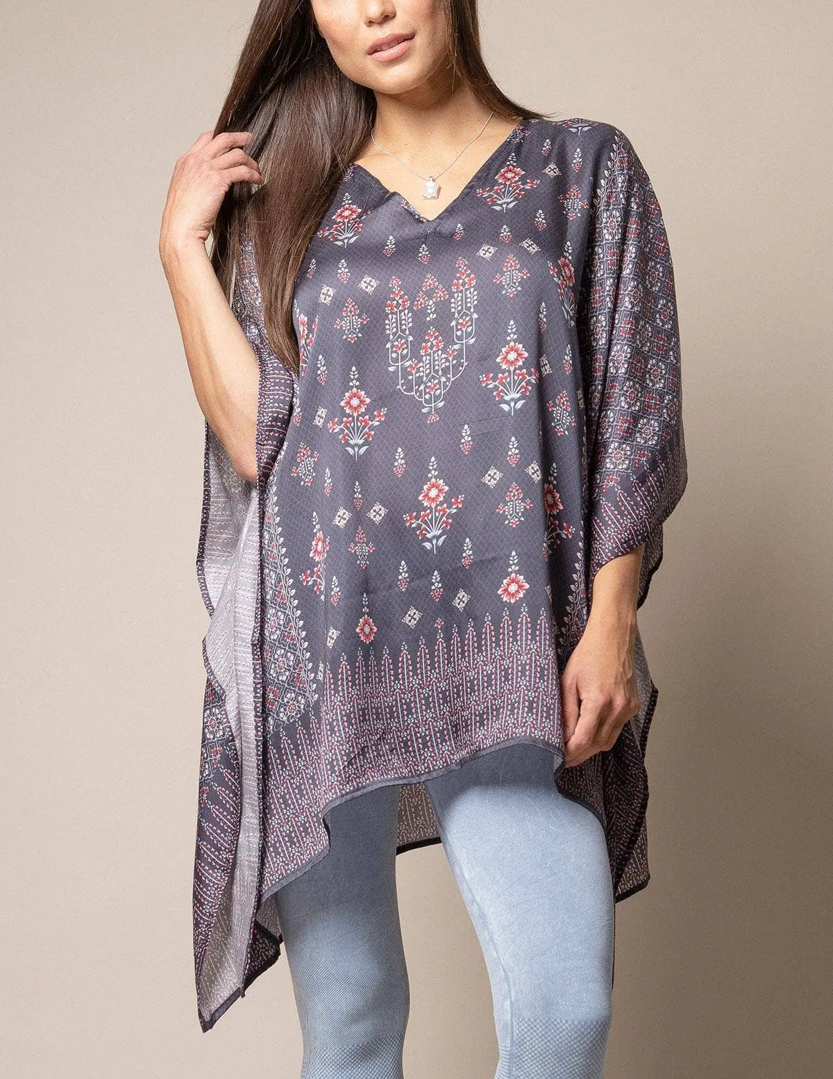 Fair Trade Flowy Tunic - Cloudburst