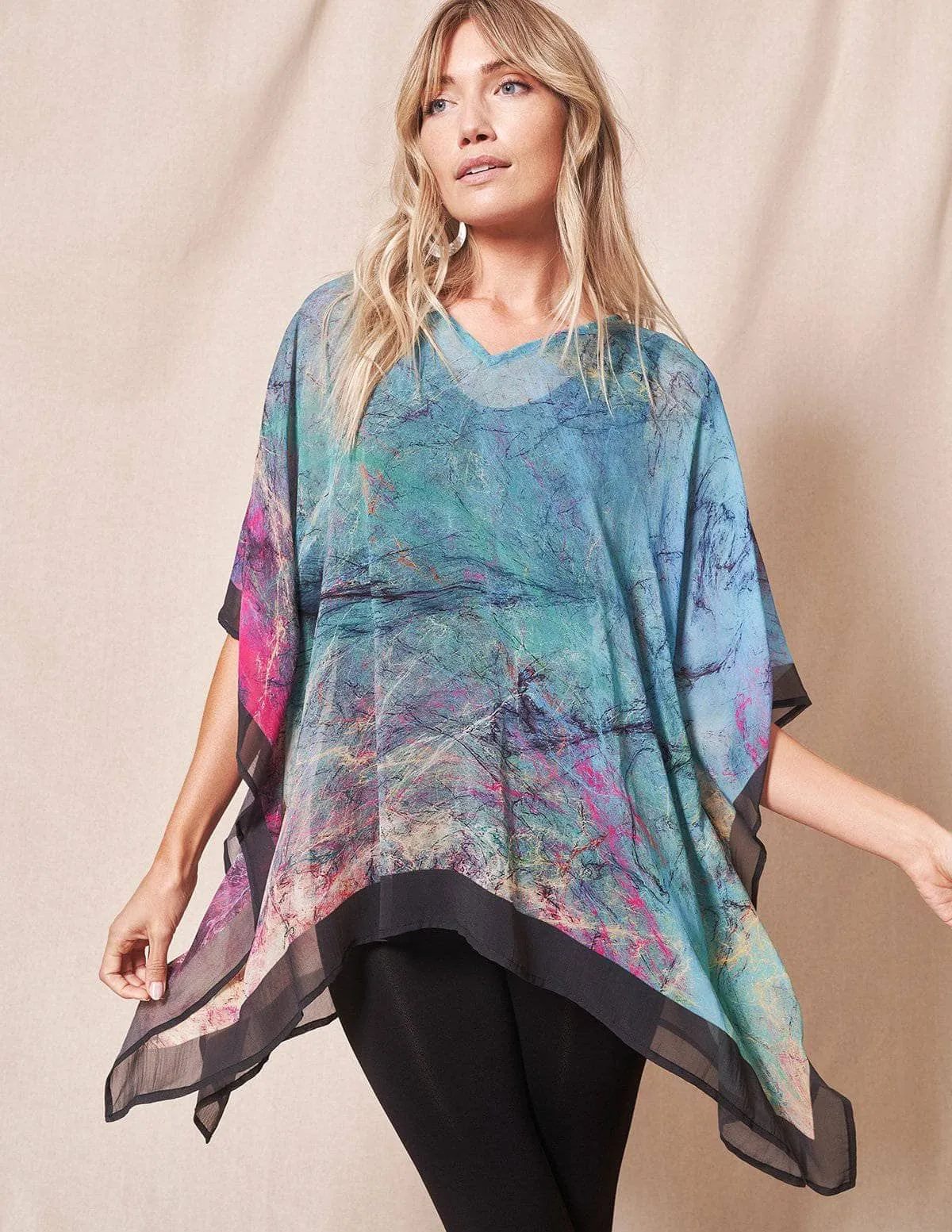 Fair Trade Leilani Flowy Tunic - Azure