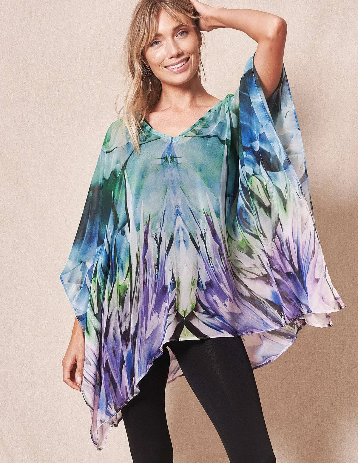 Fair Trade Leilani Flowy Tunic - Iris