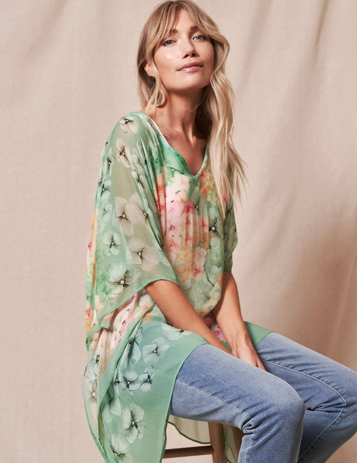 Fair Trade Leilani Flowy Tunic - Meadow