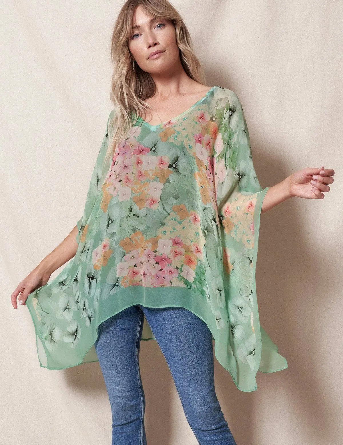 Fair Trade Leilani Flowy Tunic - Meadow