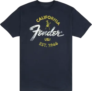 Fender Baja Blue T-Shirt, Blue - S