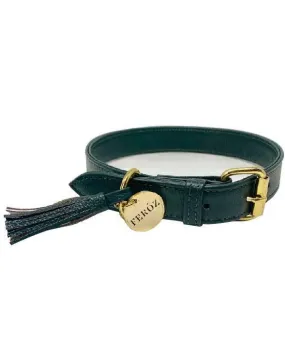 Feroz Pine Green Leather Collar