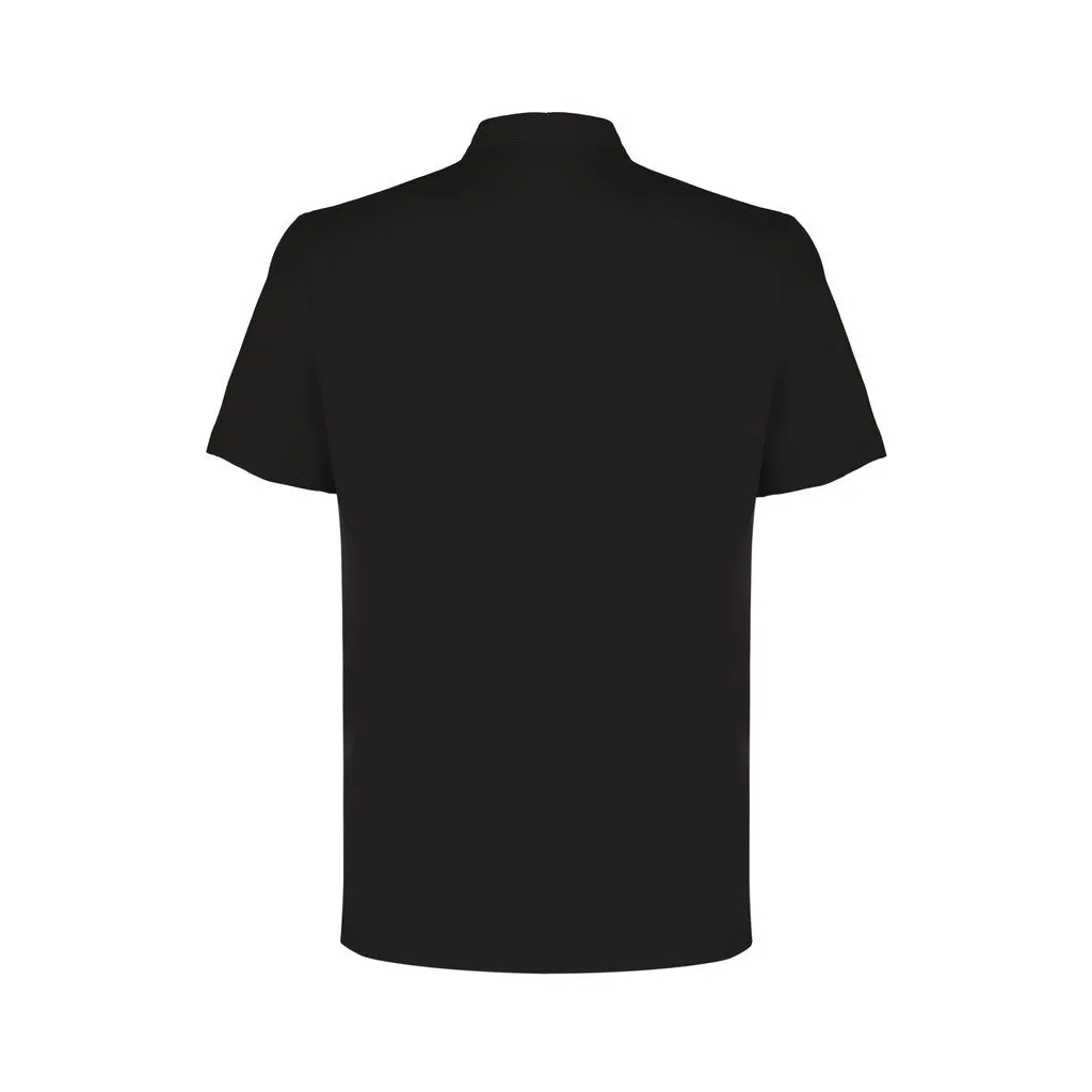 FERRANTE Button Front Short Sleeve Shirt BLACK