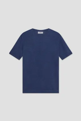 Ferrante Short Sleeve Plain T Shirt JEAN